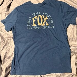 Fox Men's Blue and Gold Graphic Tee